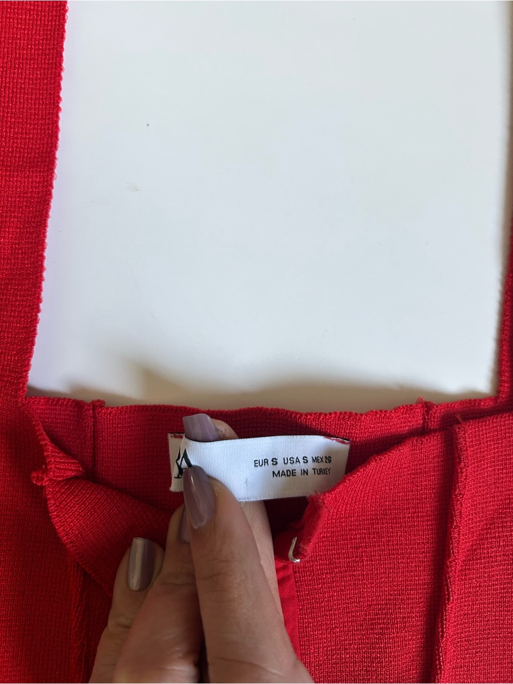 Zara Red Ribbed Corset-Style Crop Top - Picture 3 of 5